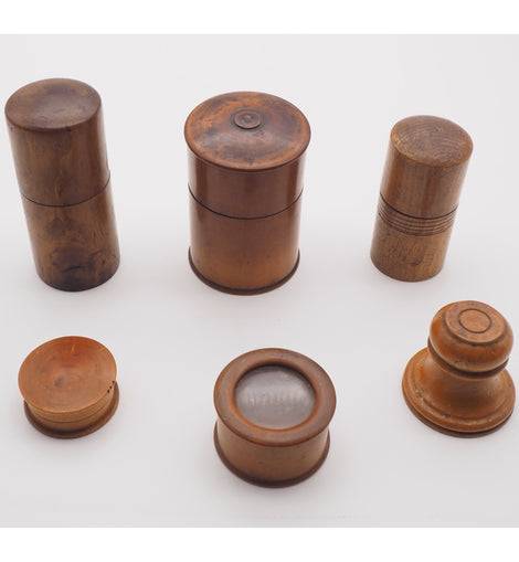 Good Selection of Treen Watch Makers Pots