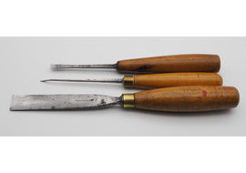 3 Good Early Herring Brothers Carving Gouges