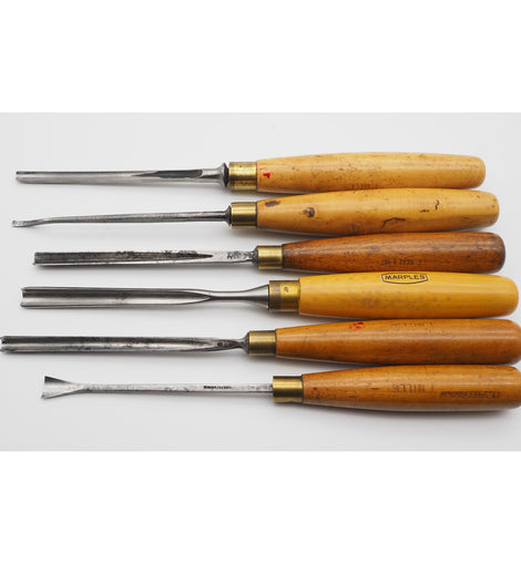 6 William Marples Small Carving Gouges