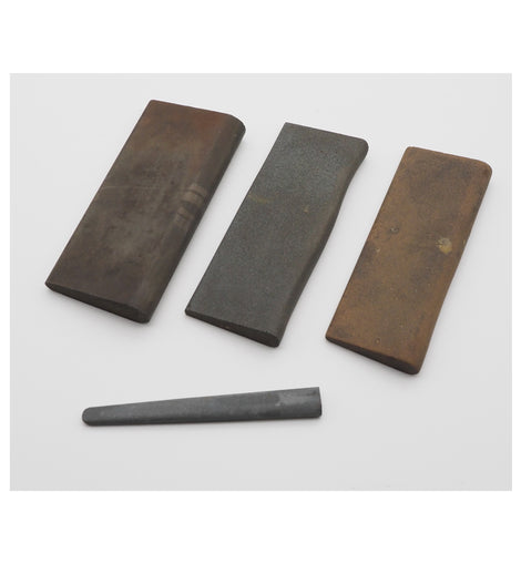 4 Various Curved Slip Stones for Carving Chisels