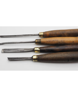 4 Early Carving Chisels by Herring of London