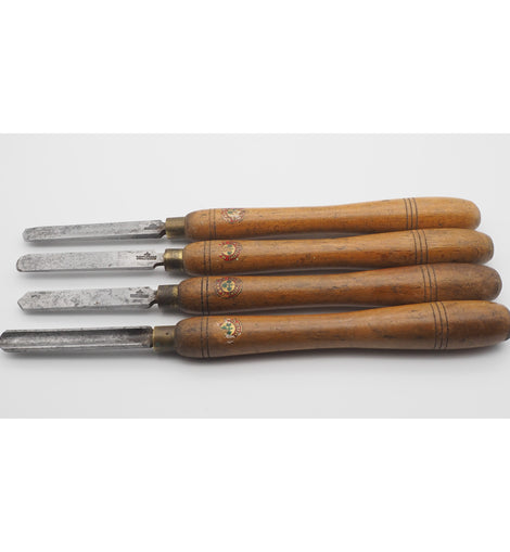 Set of 4 Wood Turning Chisels by Marples of Sheffield