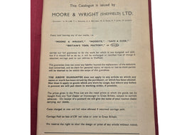 Original Moore & Wright Tool Catalogue No. 52. 1952