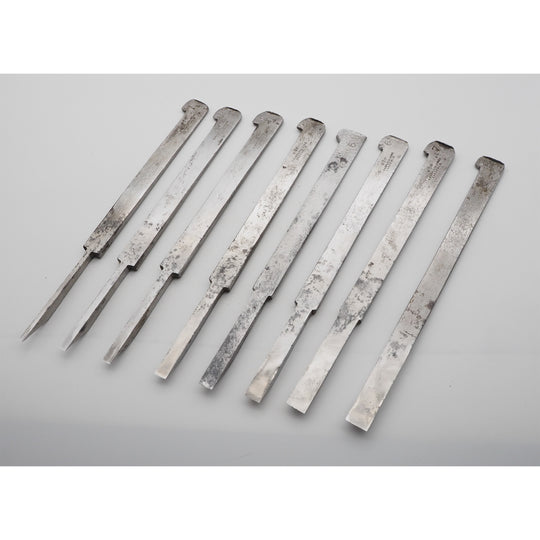 Good Clean Set of 8 Marples Plow Irons