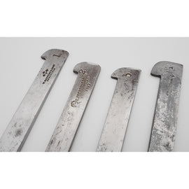 Good Set of 8 Plow Plane Irons. Mixed Makers
