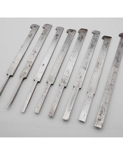 Fine Clean Set of 8 Plow Irons by Marples