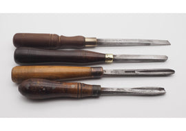 Four Good Woodturning Chisels and Gouges