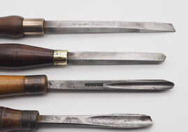 Four Good Woodturning Chisels and Gouges