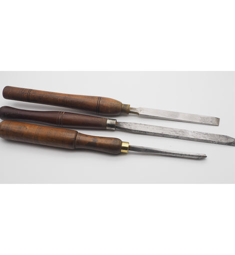 Three Good Woodturning Chisels and Gouges