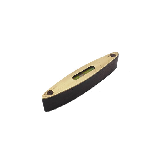 Tiny 4" Long Boat-Shaped Rosewood Level