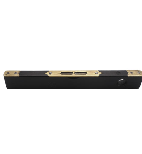 Unusual Early Ebony & Brass Inlaid Level