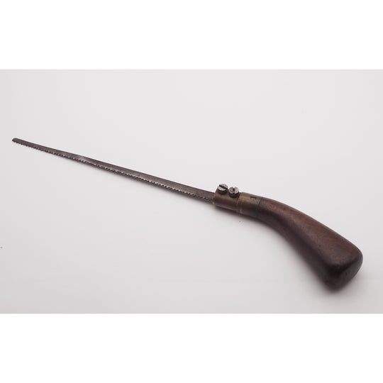 Rare Pistol Grip Walnut & Brass Pad Saw