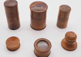 Good Selection of Treen Watch Makers Pots