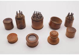 Good Selection of Treen Watch Makers Pots