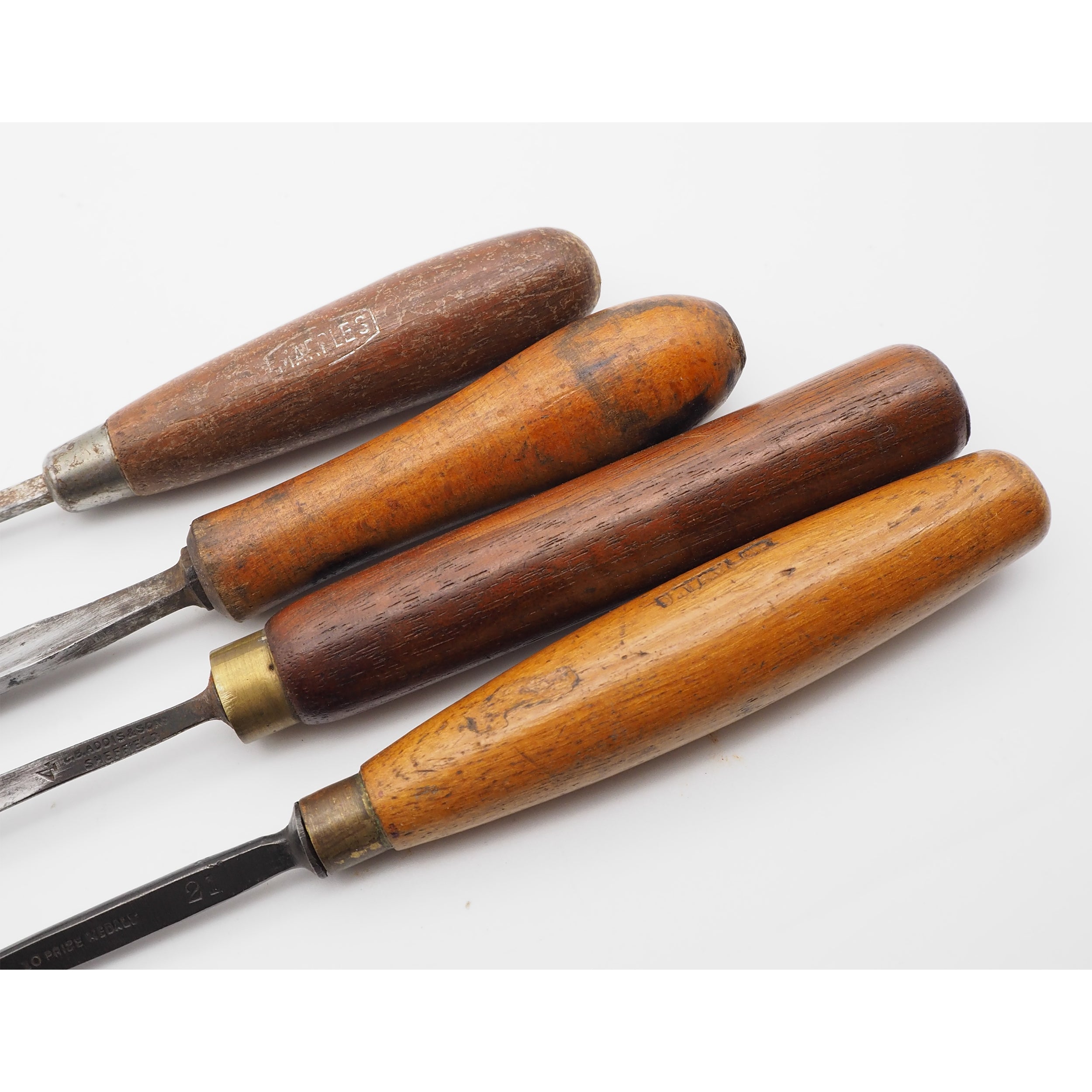 4 Small Antique Carving Chisels