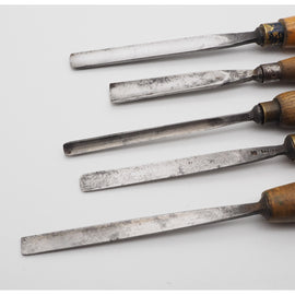 5 Good Antique Caving Gouges