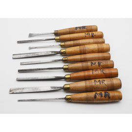 Fine Set of 9 S. J. Addis Carving Chisels