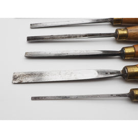 Fine Set of 9 S. J. Addis Carving Chisels
