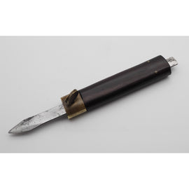 Rare Rosewood & Brass Mount Cutting Knife