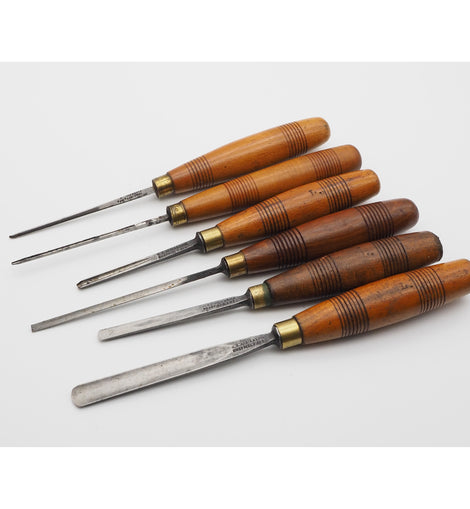 Fine Set of 6 Addis Carving Chisels