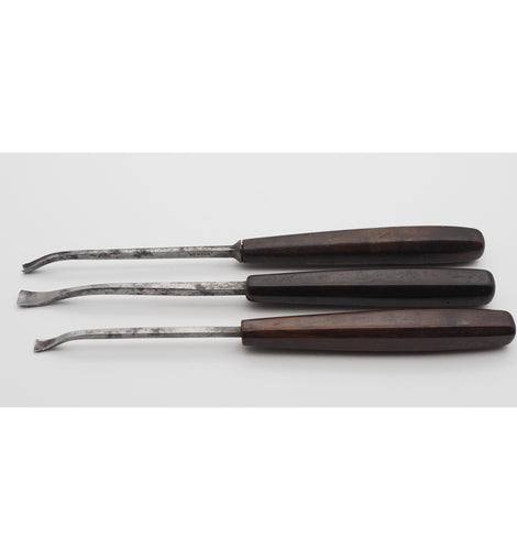 Set of 3 Early Addis London Spoon Gouges