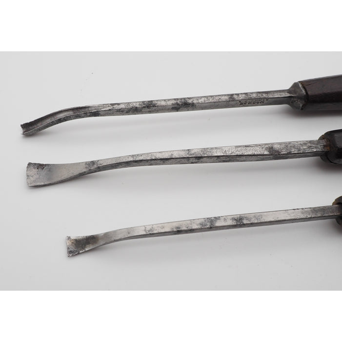 Set of 3 Early Addis London Spoon Gouges