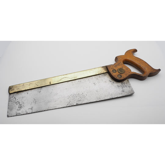 Good Disston Phila. USA 14" Brass Back Tenon Saw