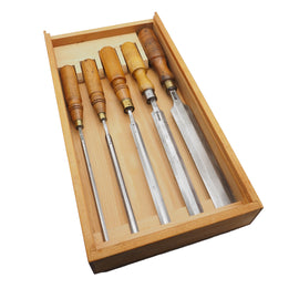 Wonderful Boxed Set of 5 Bevel-Edged Paring Chisels