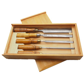 Wonderful Boxed Set of 5 Bevel-Edged Paring Chisels