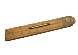 Scottish Interest Boxwood & Brass Combination Rule