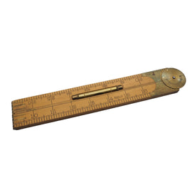 Scottish Interest Boxwood & Brass Combination Rule