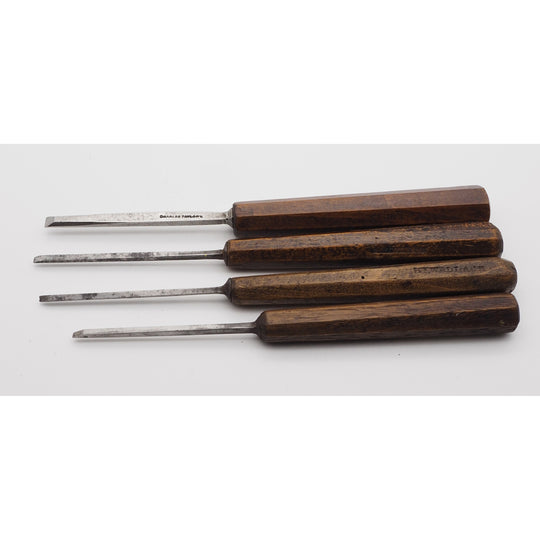 Four Small Early 19th Century Chisels With Octagonal Handles