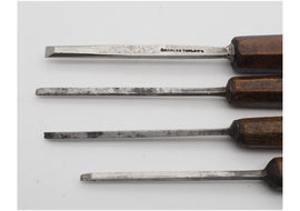 Four Small Early 19th Century Chisels With Octagonal Handles