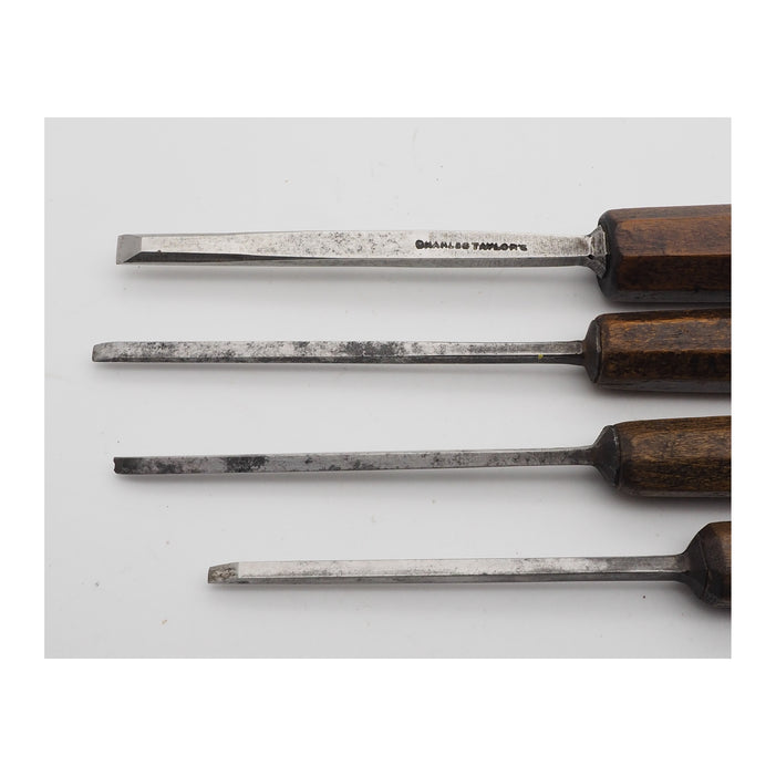 Four Small Early 19th Century Chisels With Octagonal Handles