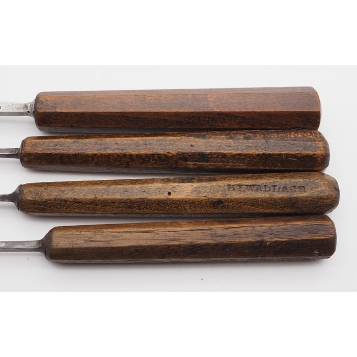 Four Small Early 19th Century Chisels With Octagonal Handles