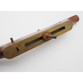 Rare Mahogany & Brass Circle Cutting Plane