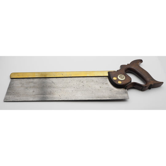 Superb 14" Brass Back Tenon Saw by T. S. Kaye, Hull