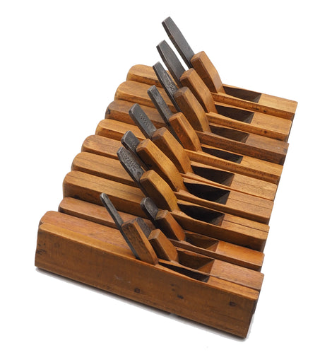 Superb Set of 10 Small Pattern Makers Planes