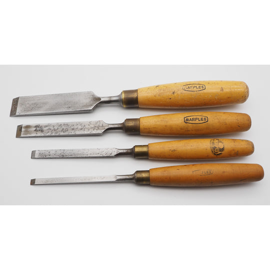 4 Good Boxwood Handled Firmer Chisels