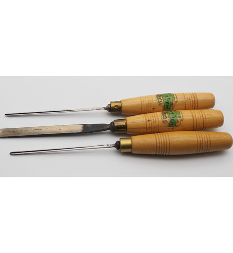 Set 3 Basically Unused Henry Taylor Carving Chisels