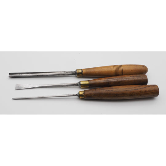 3 Good Small Carving Chisels by Addis & C. Hill