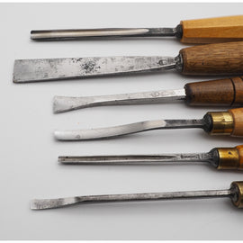6 Early Henry Taylor Carving Chisels