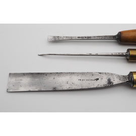 3 Good Early Herring Brothers Carving Gouges