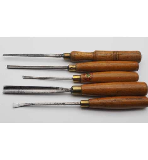 5 Good Small William Marples Carving Gouges