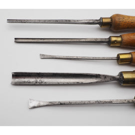 5 Good Small William Marples Carving Gouges