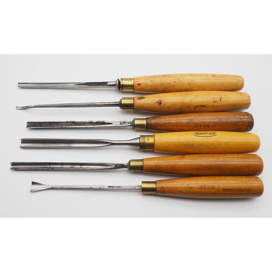 6 William Marples Small Carving Gouges