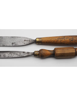 2 Large Early Carving Gouges by Addis & Herring