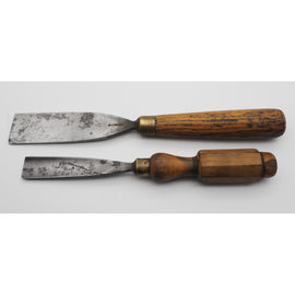 2 Large Early Carving Gouges by Addis & Herring