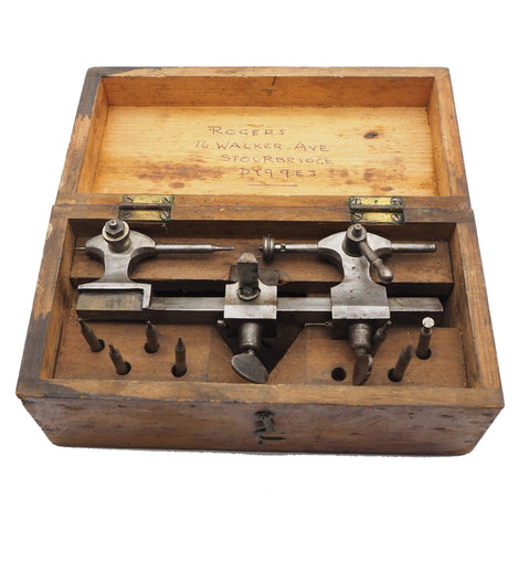 Good Early Boxed Watchmakers Lathe & Tooling