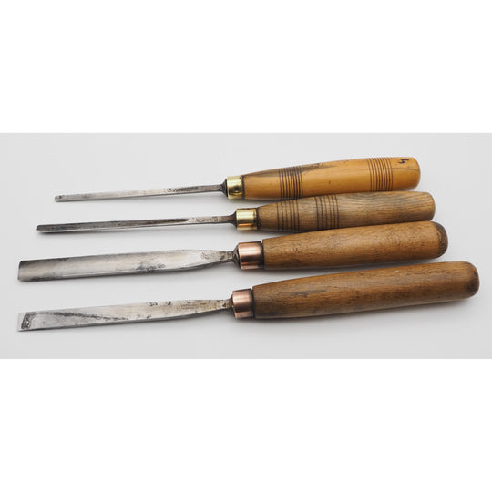 Four Carving Chisels by H. Taylor & Mathieson